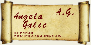 Angela Galić vizit kartica